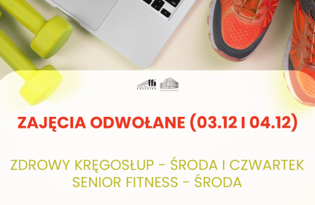 Senior fitness i zdrowy kręgosłup - 03.12 i 04.12 odwołane