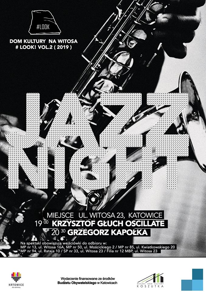 Plakat jazz night - transkrypcja powyżej